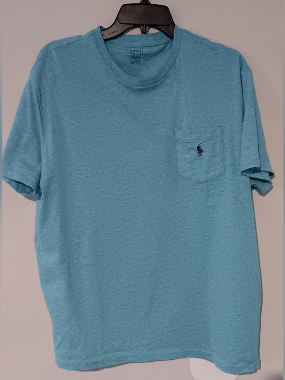 POLO Ralph Lauren Men’s Crewneck T-Shirt Large Light Blue Pony Short Sleeve